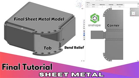 onshape sheet metal create tapered part|onshape sheet metal models.